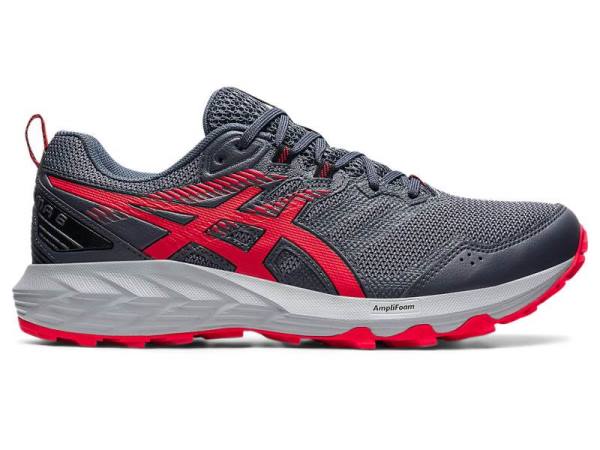 Asics Trailschoenen Heren, GEL-SONOMA Grijs/Rood - Asics Nieuwe Collectie DATE_TIME Hockeyschoenen | B2609437-OU